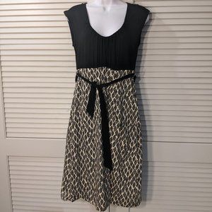 Designer black/white patterned dress